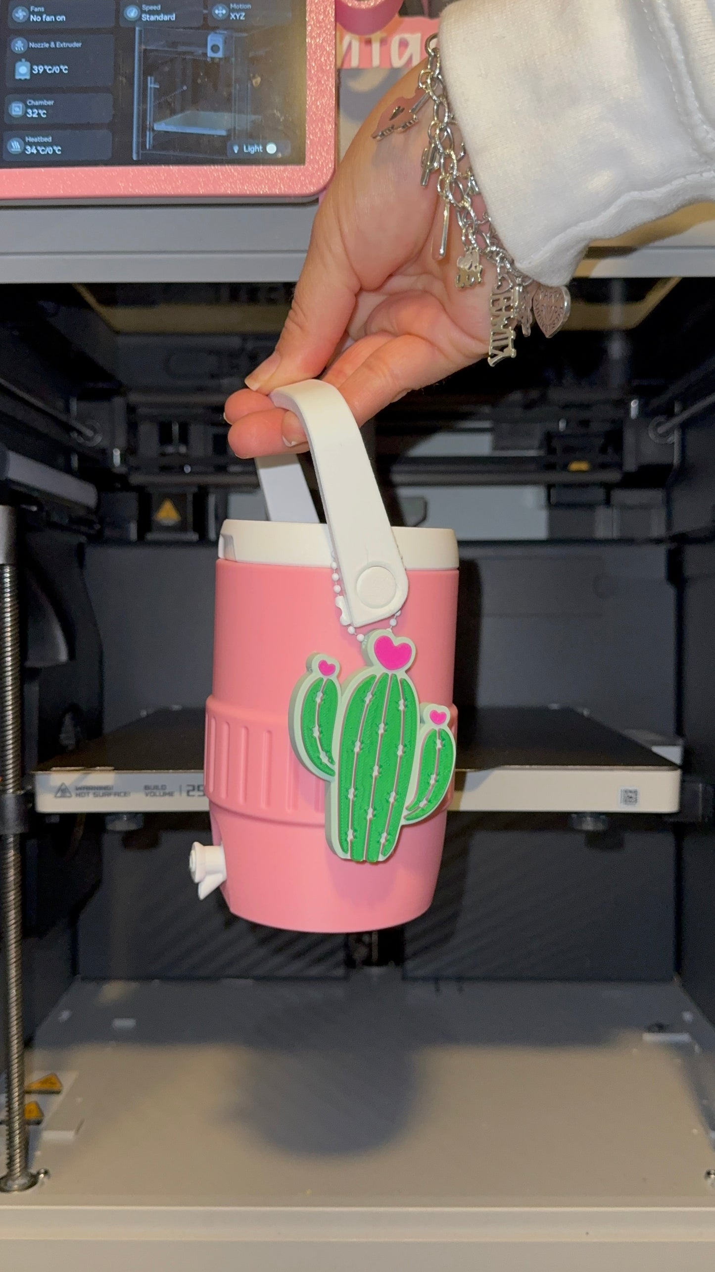 Pink Cactus Koozie Set