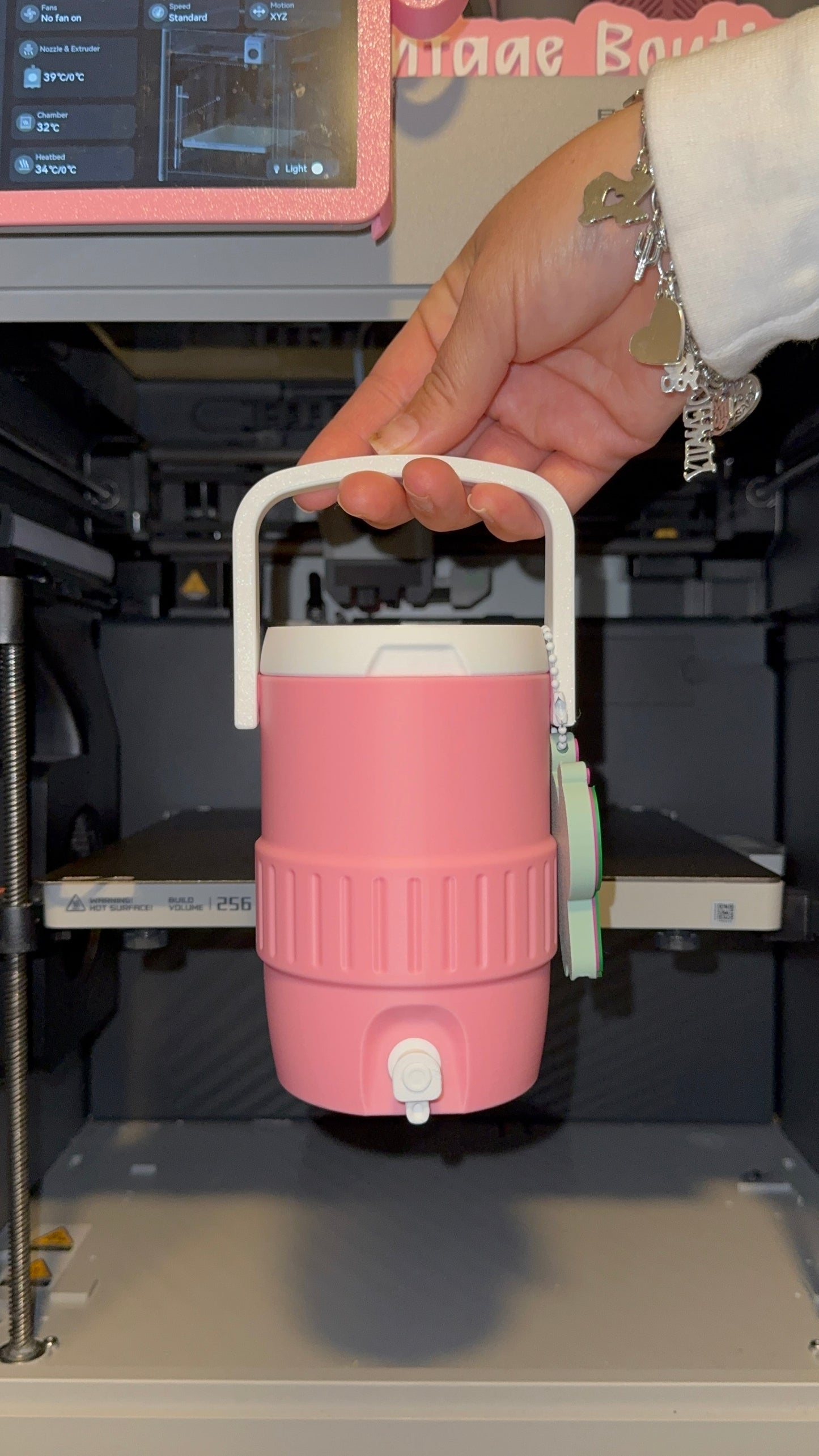 Pink Cactus Koozie Set